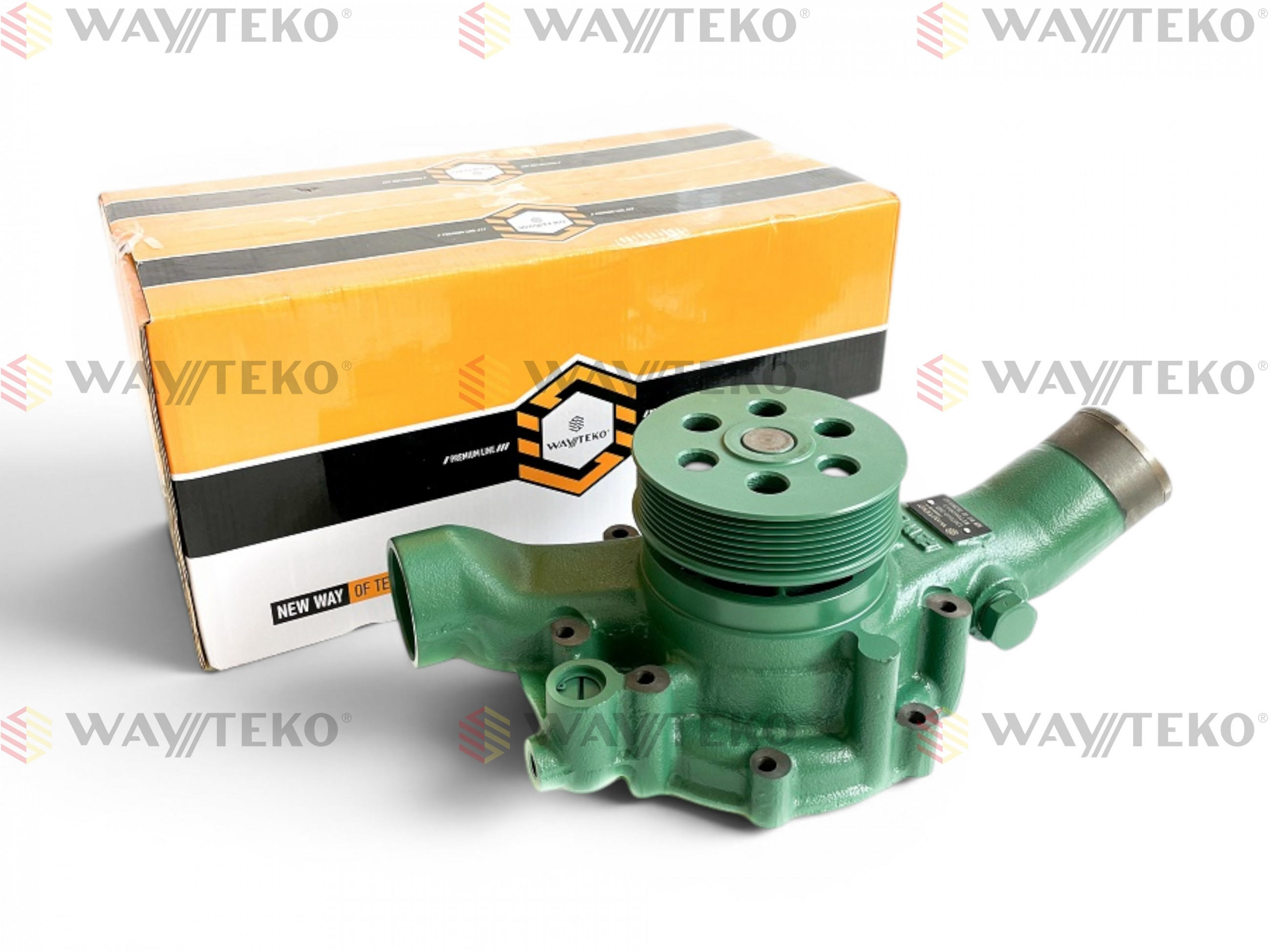 Насос водяной Евро3 ручейковый шкив качество WAYTEKO PREMIUM